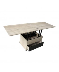 Masuta cafea extensibila Locarno, cu sertar , Sonoma/Wenge , 900 x 700 x 470 mm