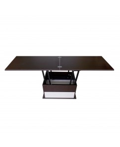 Masuta cafea extensibila Locarno,  Wenge/ crem, 900 x 700 x 470 mm