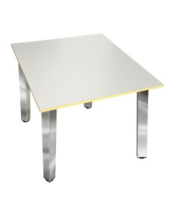 Masa bucatarie patrata Fena ,blat simplu pal alb, picioare patrate , 750x750x750mm