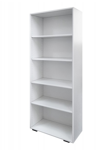 Dulap biblioraft  dublu cu rafturi,  pal alb , 800 x  380 x 2000 mm