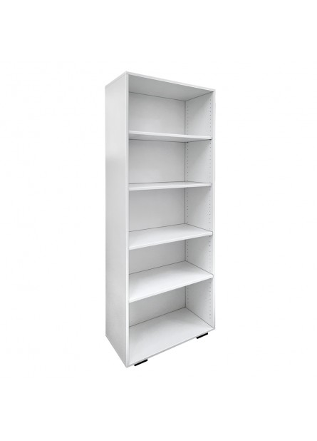 Dulap biblioraft  dublu cu rafturi,  pal alb , 800 x  380 x 2000 mm