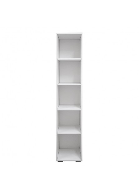 Dulap biblioraft   simplu cu rafturi,  pal alb , 400 x  380 x 2000 mm