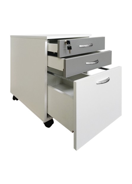 Rollbox office 3 sertare cu soft si unul cu suport dosare, pal alb/ gri , 45 x 58 x 61 cm Rollbox office 3 sertare cu soft si unul cu suport dosare, pal alb/ gri , 45 x 58 x 61 cm
