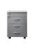 Rollbox  office 3 sertare  cu cifru electronic, pal  alb/ gri , 47 x 50 x 61 cm 